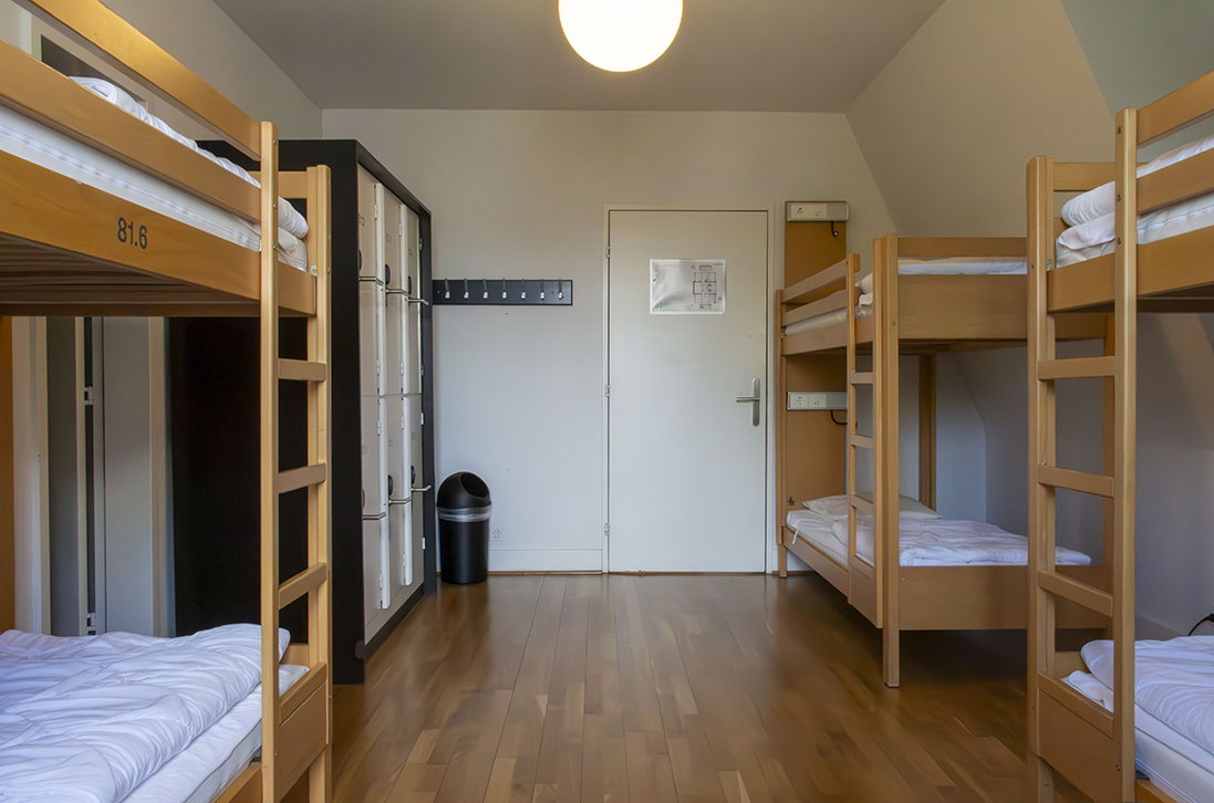 6-bed dormitories with private bathroom